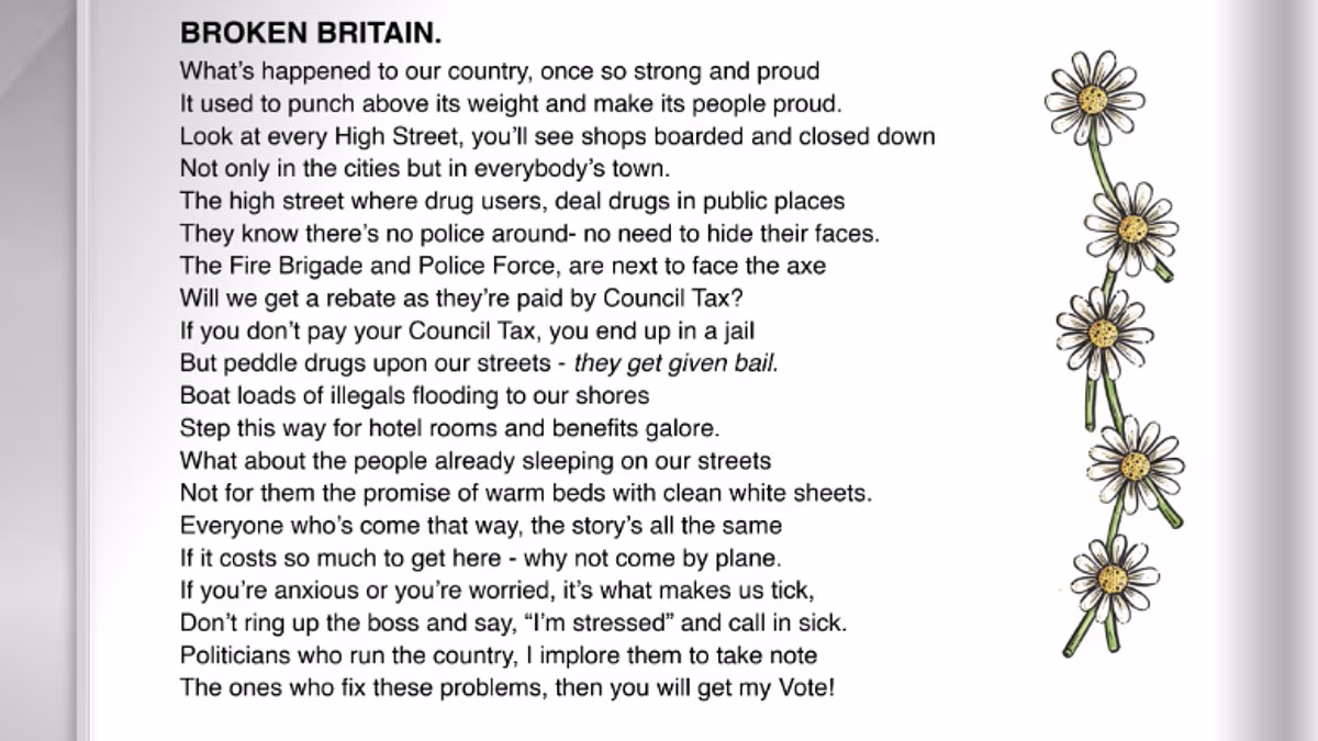 Parish church magazine forced to apologise after poet offended woke readers with verses on illegal migrants, benefit scroungers and fat people