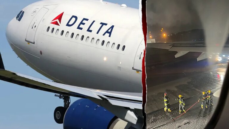 Panic Ensues on Delta Flight as Engine Catches Fire Shortly After Takeoff