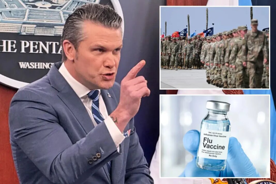 Pete Hegseth announces end to military flu vaccine requirement for US troops