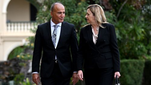 Queensland Premier Annastacia Palaszczuk and her partner Dr Reza Adib in 2023.