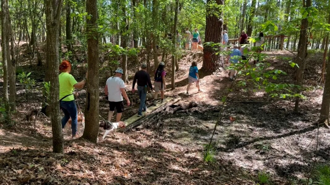Pooler residents walk against development by park, canal