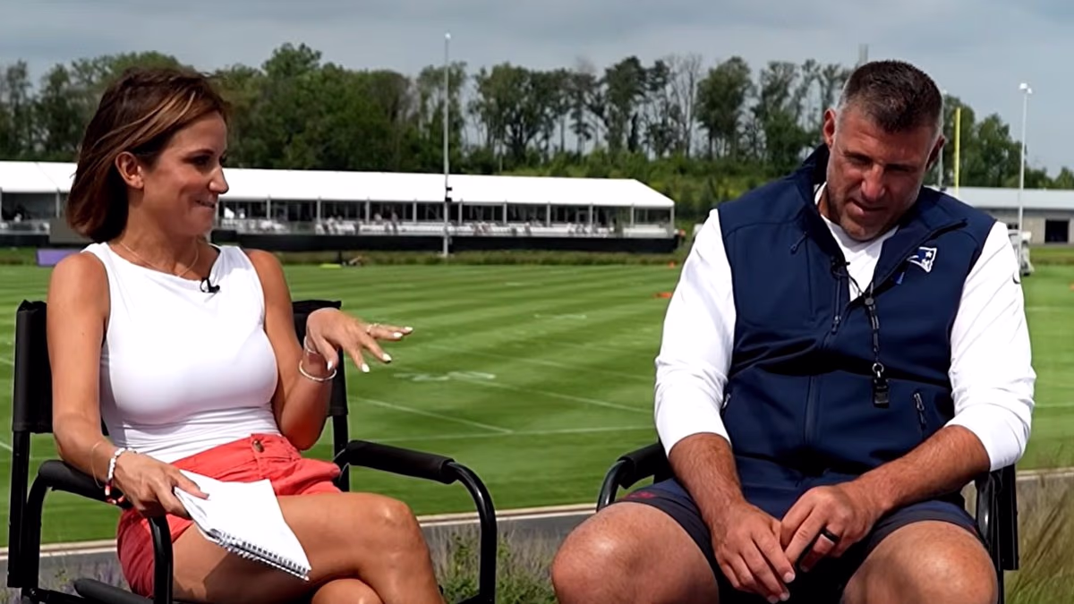 Resurfaced clip of Russini interviewing Vrabel about wife goes viral