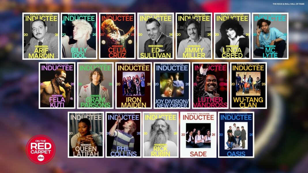 Rock & Roll Hall of Fame 2026 class: Phil Collins, Oasis and Wu-Tang Clan lead 18 new inductees