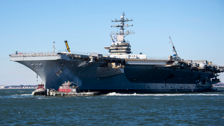 Fire Erupts on Aircraft Carrier USS Eisenhower During Shipyard Maintenance, Resulting in Sailor Injuries