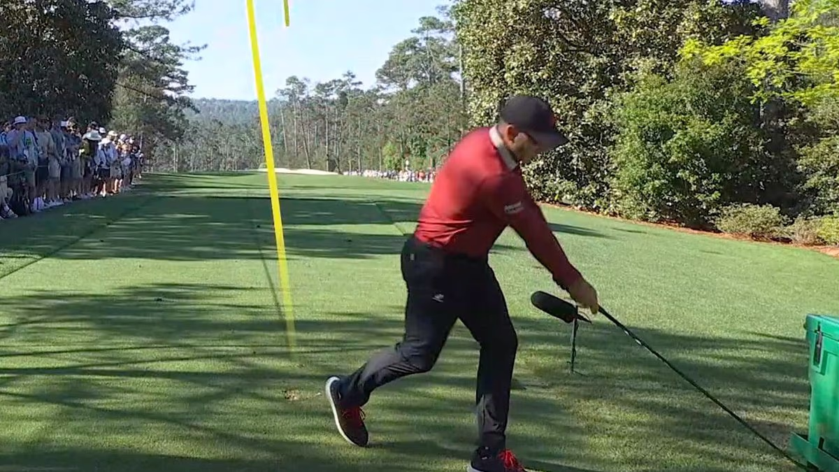 Sergio Garcia smashes his driver in furious Masters meltdown... before walking off with rival player's bag