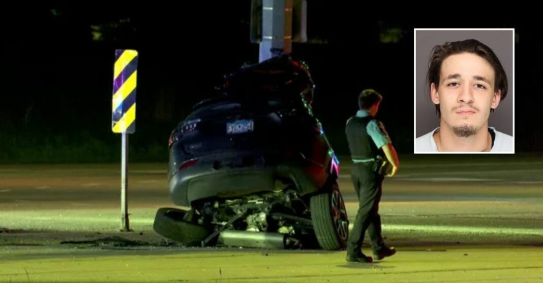 Street racer doesn't call 911 despite Jeep splitting in half