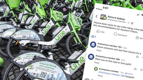 A﻿ British expat has copped a fine for driving under the influence in Sydney while riding a Lime Bike on a footpath.