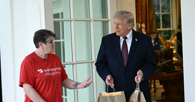 Trump Receives McDonald's Delivery from 'DoorDash Grandma' Who Benefited from No Tax on Tips