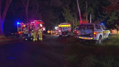 Firefighters were forced to take defensive action after arriving, as parts of the house had collapsed.