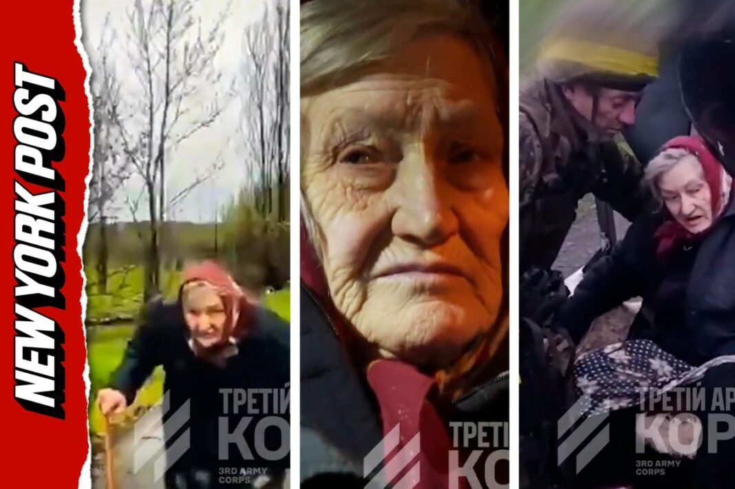Ukrainian troops use military robot to rescue elderly woman from Russian gunfire (Video)