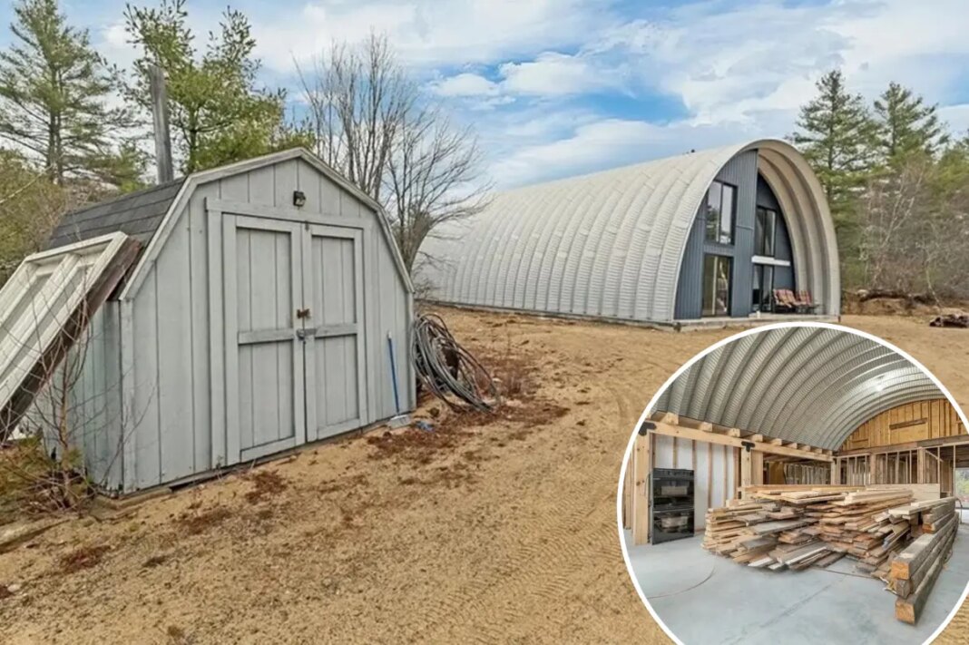 Unfinished Quonset hut-style home hits market for under $300K in Maine