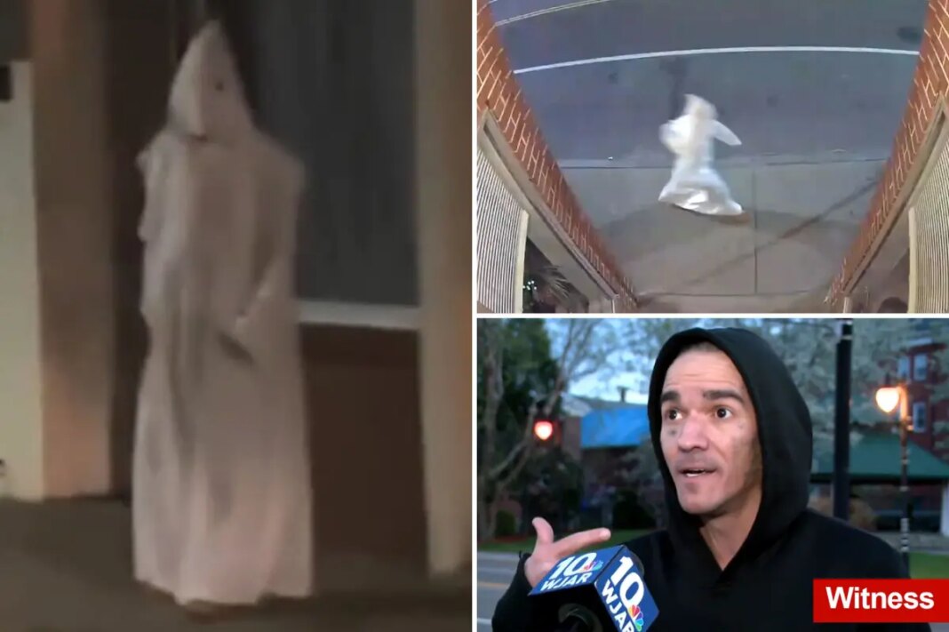 Video shows someone in KKK robes walking through Rhode Island town