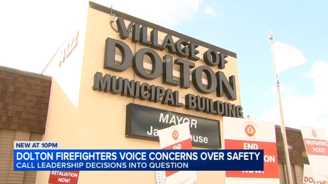 Village of Dolton protest today: Dolton Fire Department firefighters speak out about safety issues, Quention Curtis' eligibility