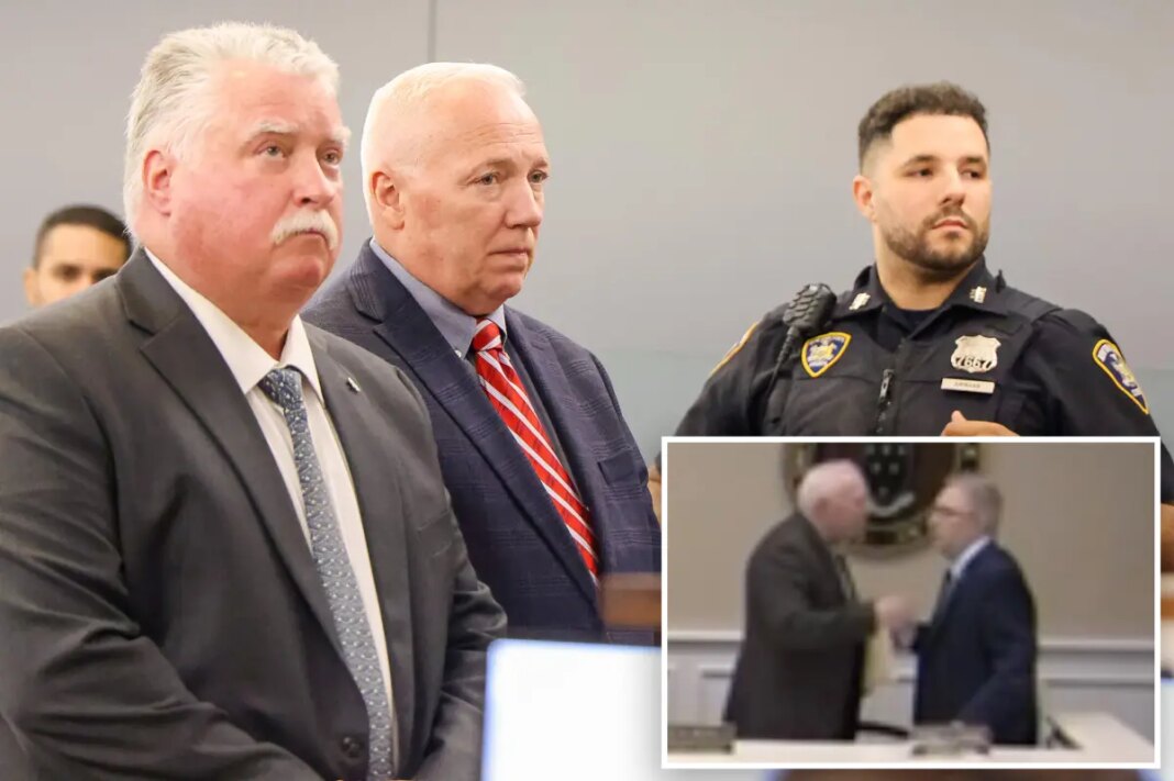 White-haired Long Island politician who allegedly beat down rival during government meeting denies charges