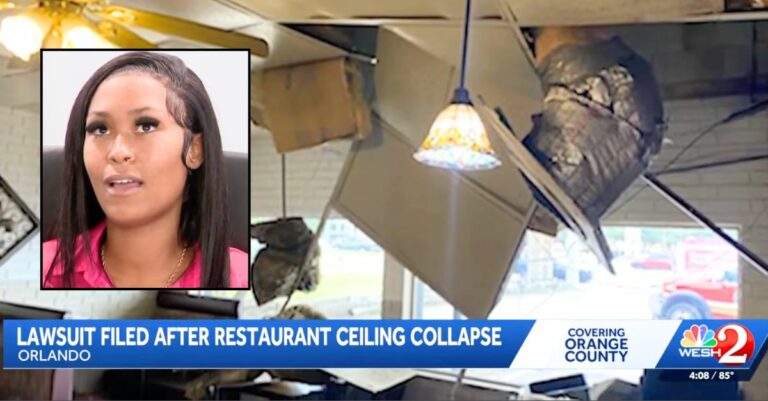 Ceiling Collapse at Popular Wing Restaurant Injures Woman and Child, Lawsuit Filed