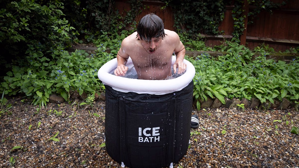 Would you take the plunge into Aldi's £24.99 ice bath? In search of a cheap cure for aches and pains, HARRY BAMFORTH tries out the blow-up tub that's caused a sensation in the middle aisle