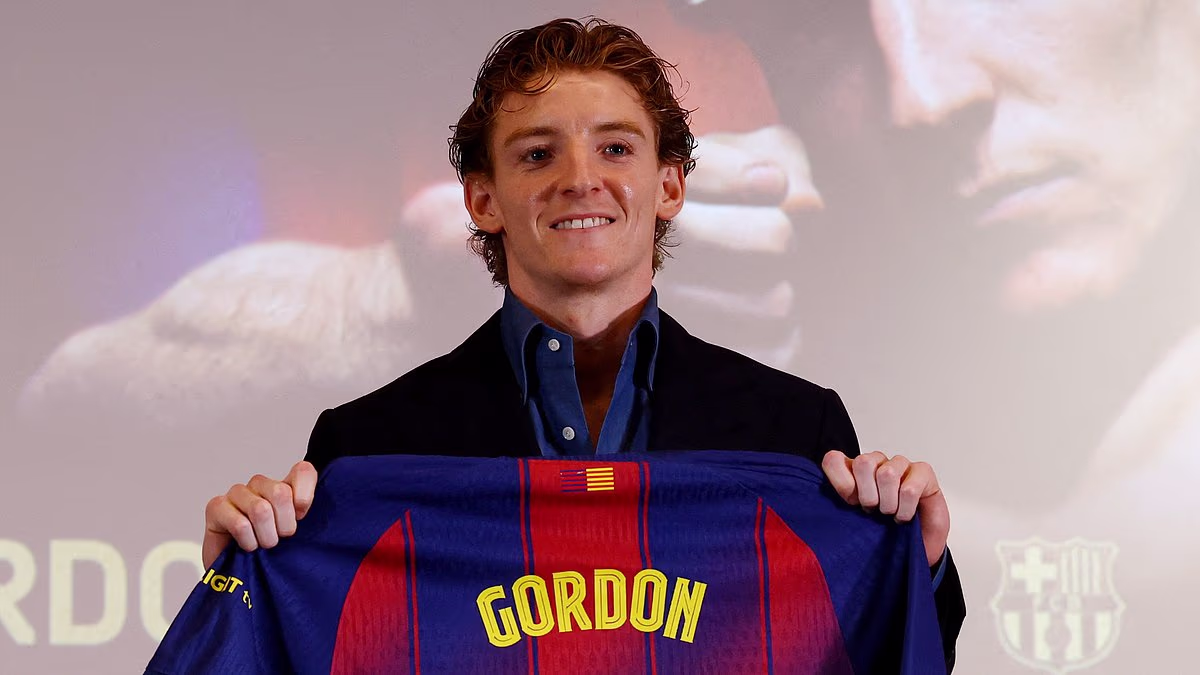 Barcelona FINALLY confirm £70m signing of Anthony Gordon after EIGHT-HOUR delay: Star signs five-year deal after leaving Newcastle