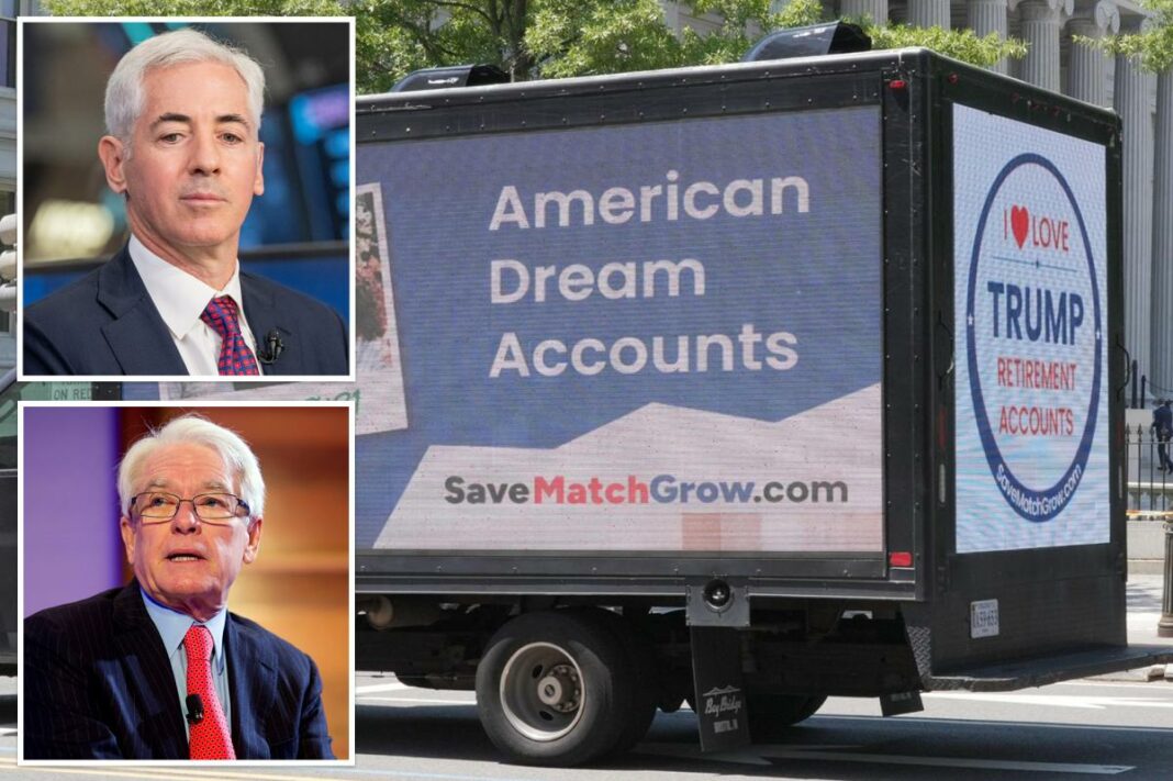 Bill Ackman, Charles Schwab launch campaign backing Trump's American Dream Accounts