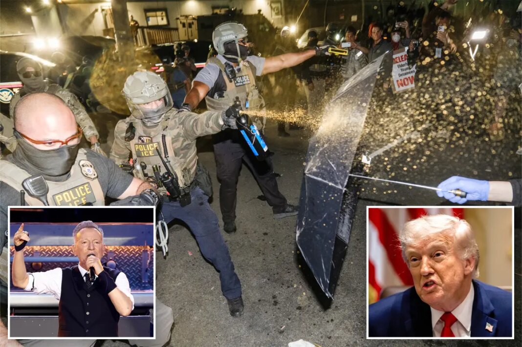 Bruce Springsteen halts gig to blast Newark’s Delaney Hall amid clashes between anti-ICE mob, feds
