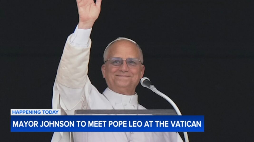 Chicago Mayor Brandon Johnson meeting with Pope Leo Thursday on Rome trip
