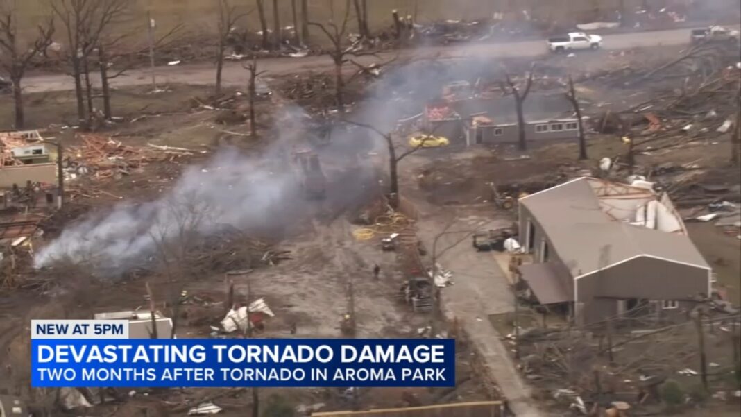 Chicago-area weather: Kankakee County residents recovering 2 months after deadly tornado leaves devastating damage in Aroma Park