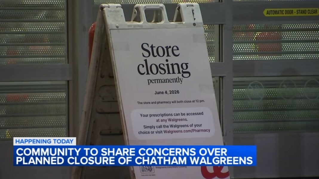 Chicago community leaders to speak out ahead of Chatham Walgreens pharmacy store closure next month