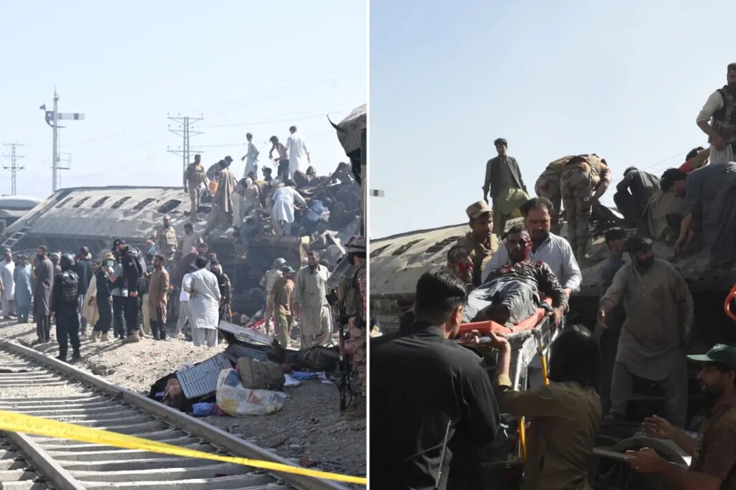 Deadly suicide blast rips through Pakistan train route, killing at least 23