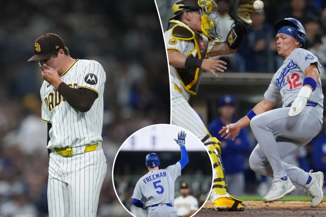 Dodgers hand Mason Miller his first loss with Padres with winning run in the ninth