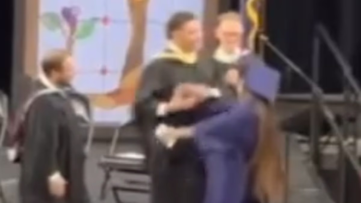 Graduation thrown into chaos as teacher grapples with dancing students