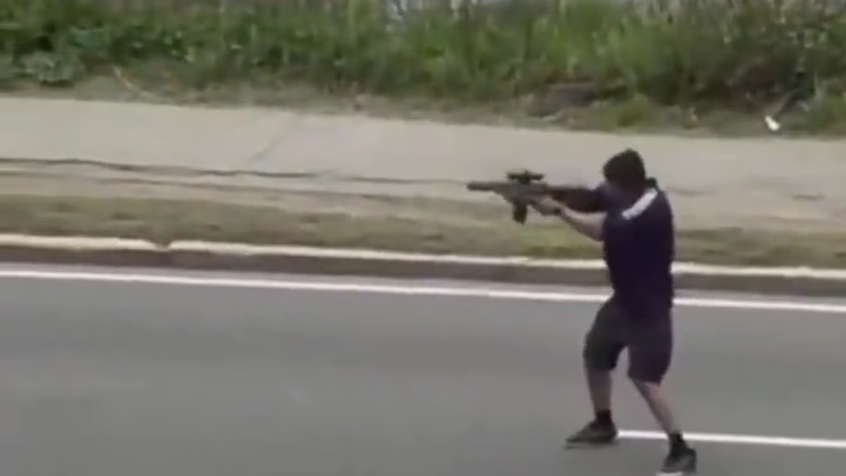Gunman opens fire on cars after being freed for SAME crime