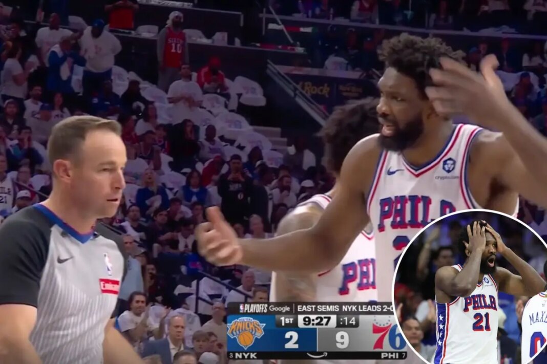 Joel Embiid alleges referee bias in Game 3 with 76ers’ hopes fading fast: ‘I guess it’s good when New York wins’