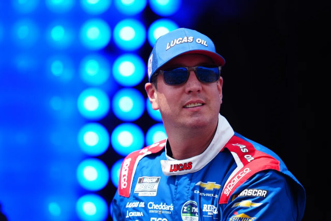 FILE - Kyle Busch is introduced during the NASCAR All-Star auto race at Dover Motor Speedway, Sunday, May 17, 2026, in Dover, Del. (AP Photo/Derik Hamilton, File, File)