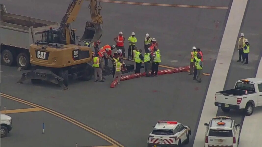 LaGuardia Airport runway shut down after sinkhole discovered during routine morning inspection