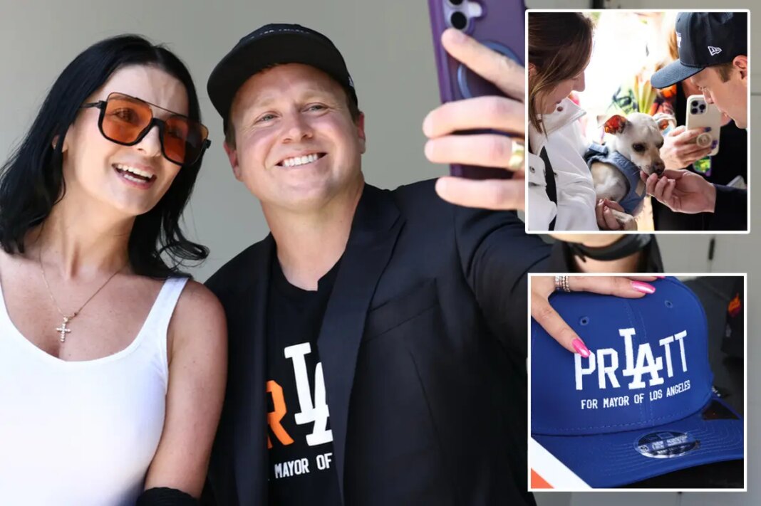 Los Angeles mayor race: voters raise crime fears at Spencer Pratt event in Nithya Raman’s district