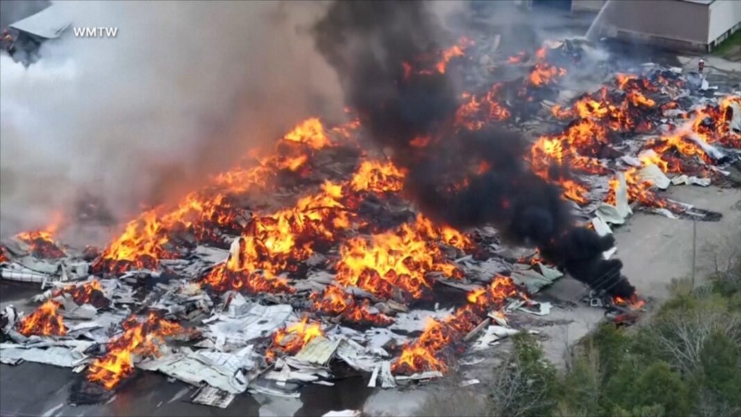 Lumber mill explosion Maine: Firefighter killed, 11 injured in Searsmont, Maine fire and silo explosion at Robbins Lumber
