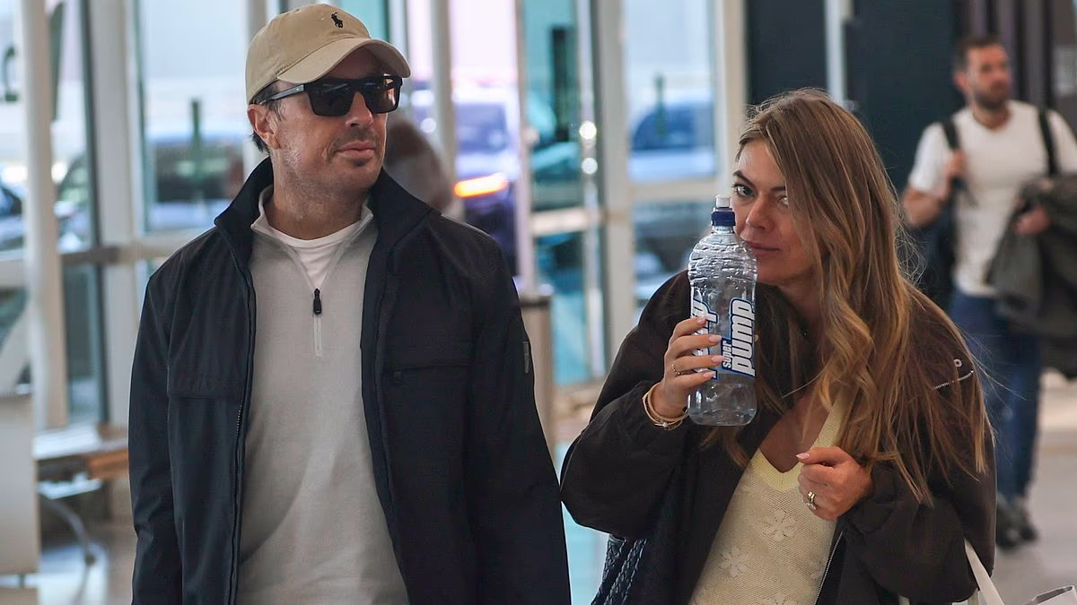 Married At First Sight's Jacqui Burfoot and Clint Rice keep a low profile at Sydney Airport after tying the knot in New Zealand