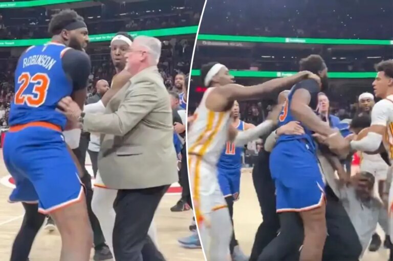 Mitchell Robinson Reacts to Intense Hawks Brawl with Controversial Social Media Post
