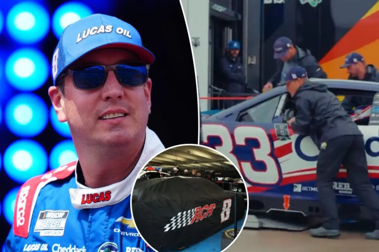 Anticipation Builds: Kyle Busch’s NASCAR Car Unveiled Amid Silent Garage Observers