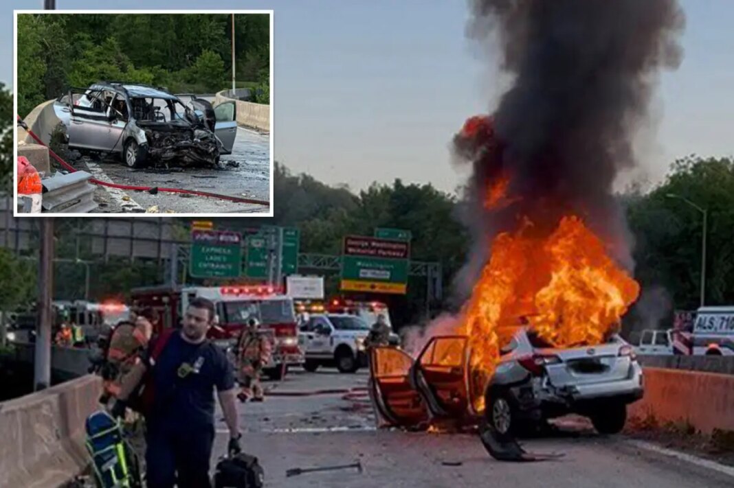 NBC News reporter saves teen driver from fiery car crash on Maryland highway