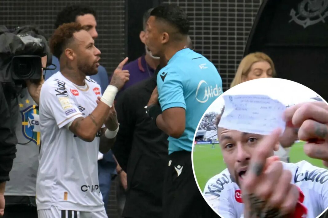 Neymar goes ballistic on ref after 'inexplicable error' on substitution