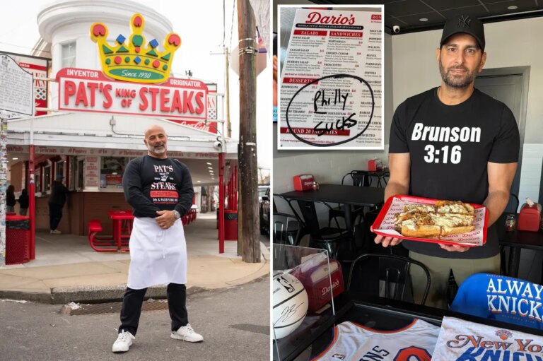 Philly Cheesesteak Creator’s Culinary Showdown: Cooks at Long Island Pizzeria in Knicks Attire After Bet Loss