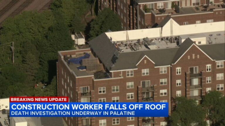 Tragic Incident: Construction Worker Fatally Falls from Roof on West Mahogany Court in Palatine, Illinois, Police Report