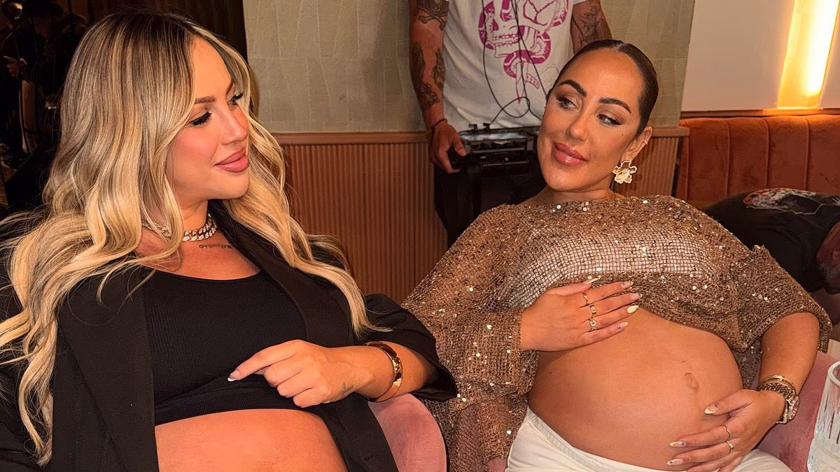 Pregnant Geordie Shore stars Holly Hagan and Sophie Kasaei cradle their bumps in sweet snaps and reveal their babies are due one week apart