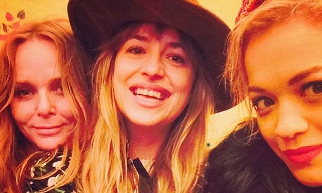 Rita Ora and Dakota Johnson pose for fun snap with Stella McCartney