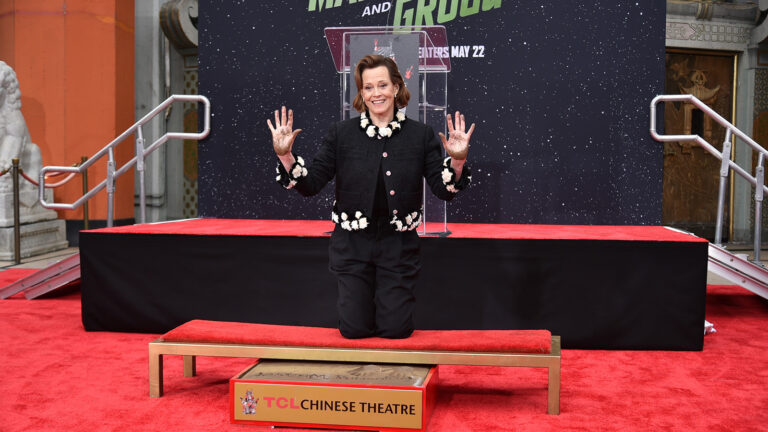 Sigourney Weaver Celebrated with Hand and Footprint Ceremony at TCL Chinese Theatre for New ‘The Mandalorian and Grogu’ Film Debut