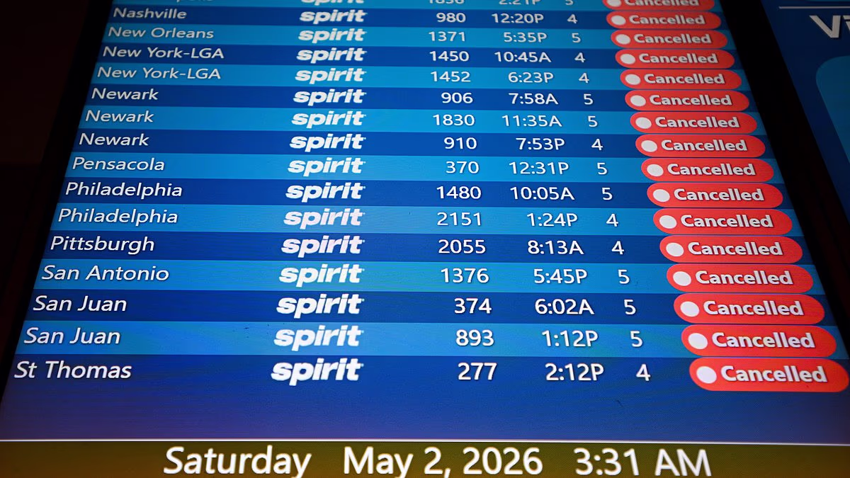 Spirit Airlines cancels ALL flights and winds down operations