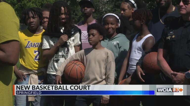Springfield Police and Boys and Girls Club Unveil New Community Basketball Court