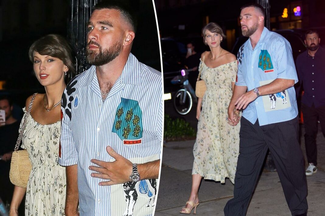 Taylor Swift and fiancé Travis Kelce enjoy PDA-filled dinner date in NYC