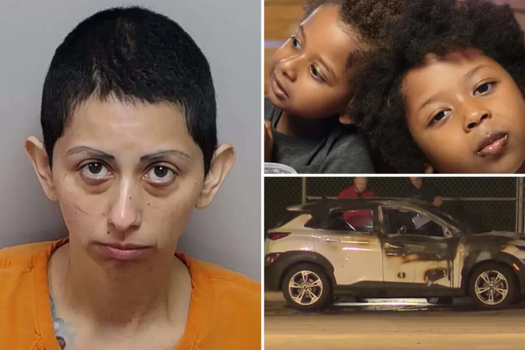 Texas mom, Marlene Vidal, sobs in court after allegedly killing her two children in burning car