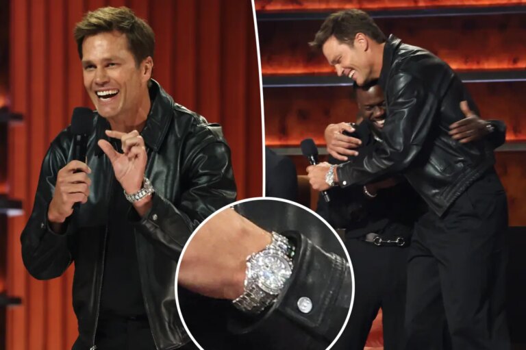 Tom Brady Dazzles at Kevin Hart’s Netflix Roast with Diamond-Encrusted Rolex